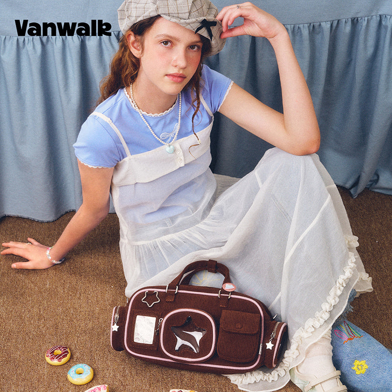 VANWALK Cocoa Pie-serien æstetisk Ita-taske skulderpung taske v3112