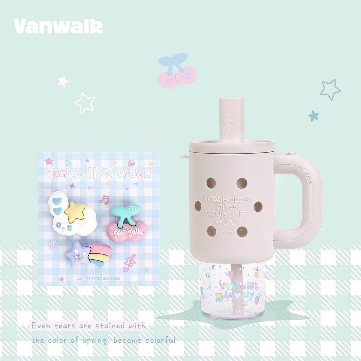 Vanwalk Cocoapie-serien, sød vandflaske på 800ml k714