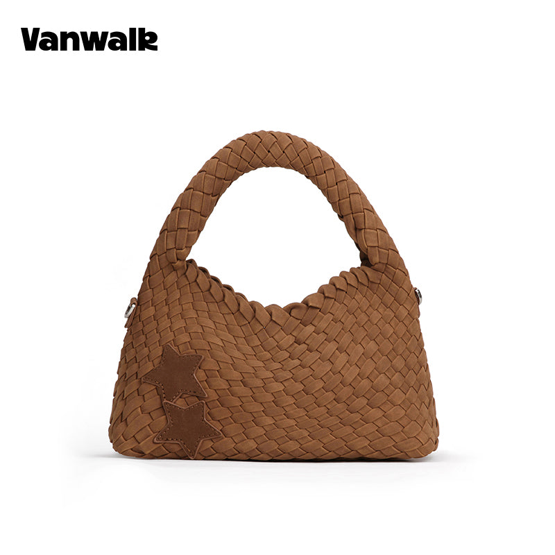 VANWALK Vævet håndtaske fra Glutinous Rice Ball-serien v2991