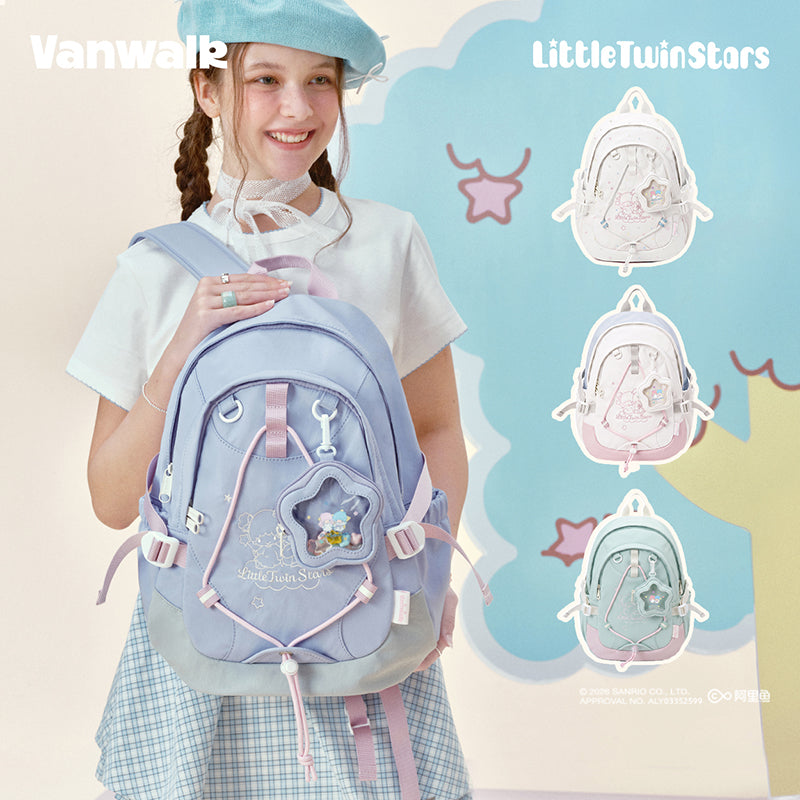 VANWALK Little Twin Stars Sanrio-samarbejdsrygsæk V3074