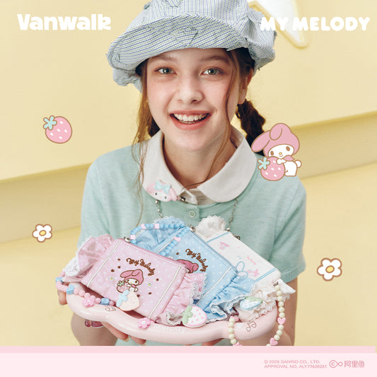 VANWALK Sanrio-serien My Melody-pung med flæse og lynlås VS106