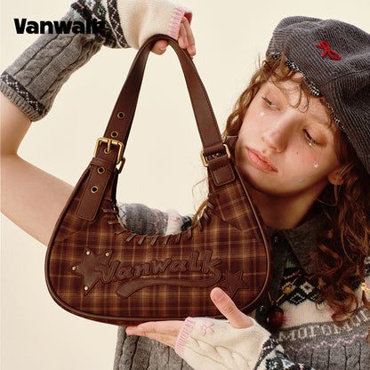 VANWALK Pinecone Tribe-serien-original skuldertaske og håndtaske V2985