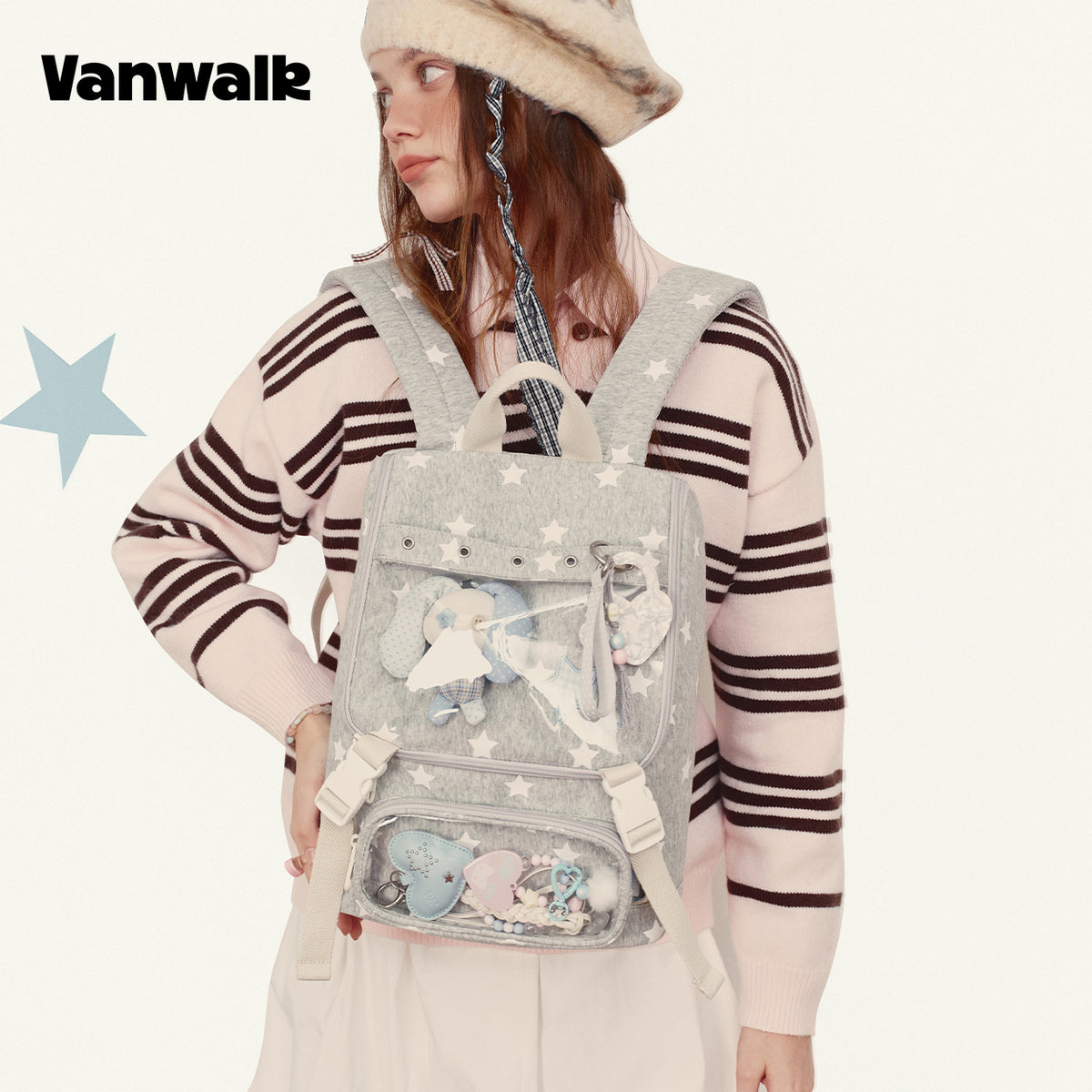 Vanwalk Rygsæk med flere lommer fra January Lucky Pony-serien v3007