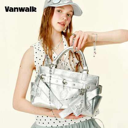 VANWALK Gulugulu-serien-PU-håndtaske V3056