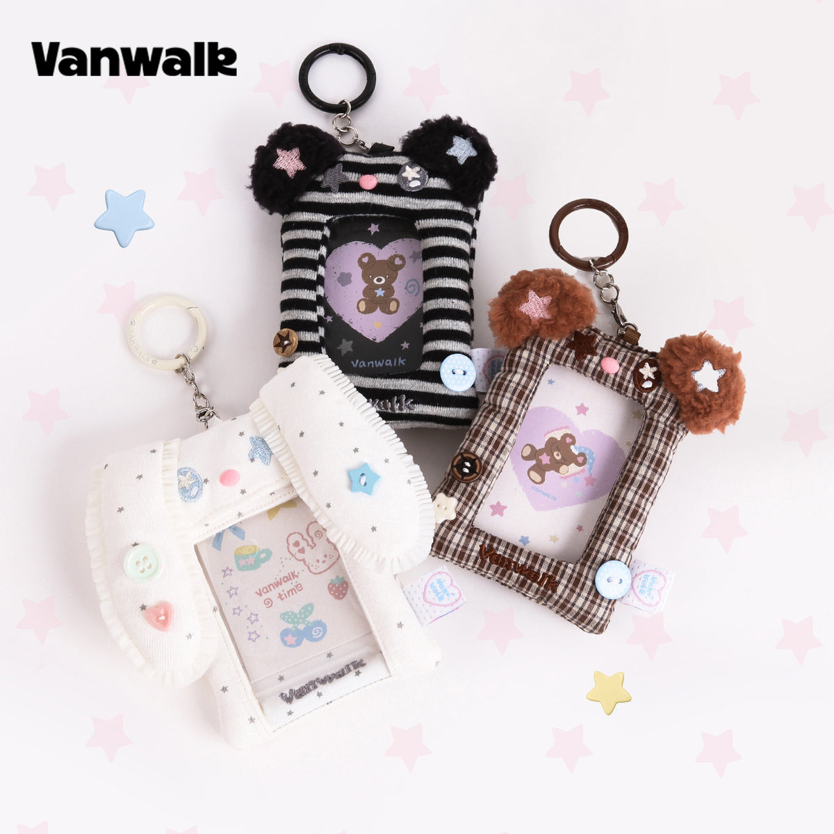 VANWALK Gulugulu-serien-sødt kortholder-tasketilbehør-vedhæng-charm K674