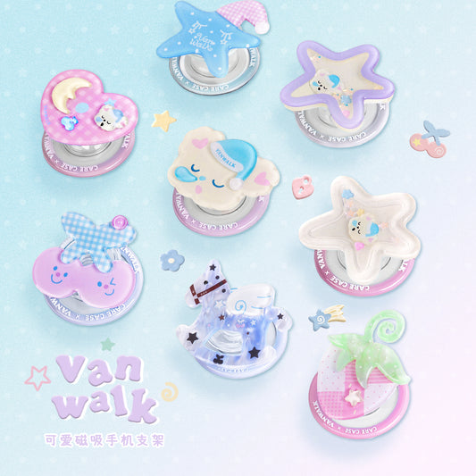 VANWALK Gulugulu-serien-original sødt kawaii-tegnet skrivebords-mobilholder K702/K613