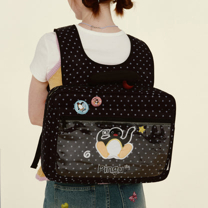 VANWALK Sød Pingu-samarbejdsserie Laptop-/håndtaske v2940