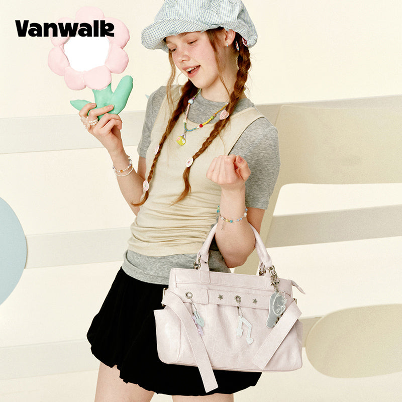 VANWALK Gulugulu-serien-PU-håndtaske V3056