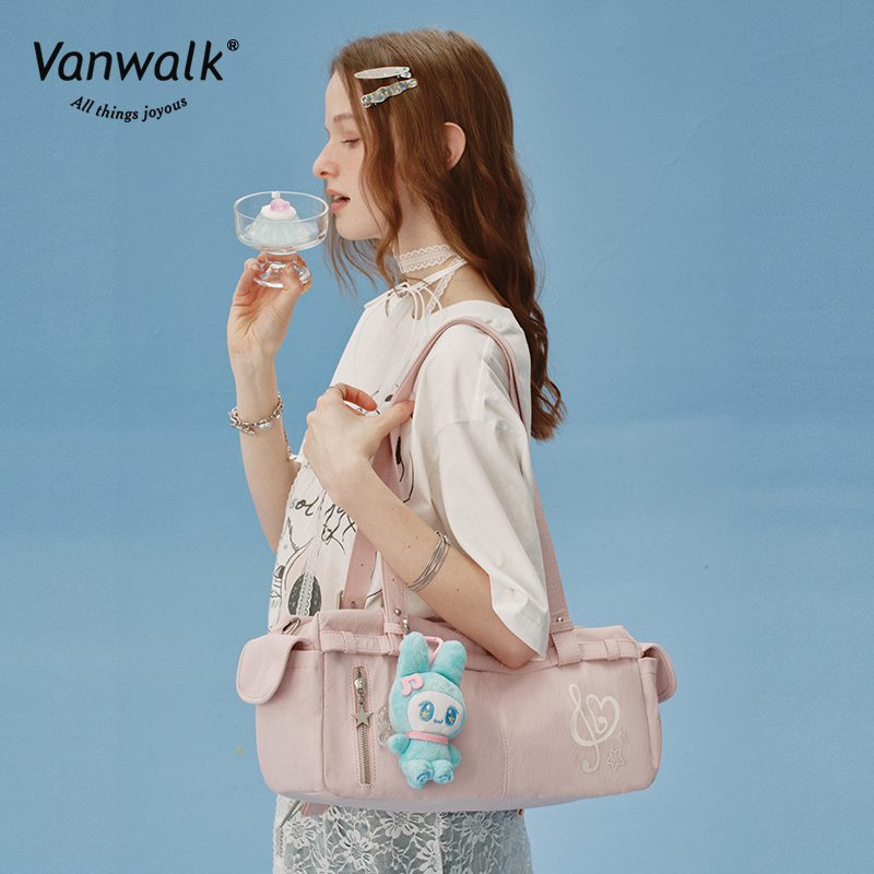 Vanwalk Skuldertaske med stor kapacitet og glad stil v2900