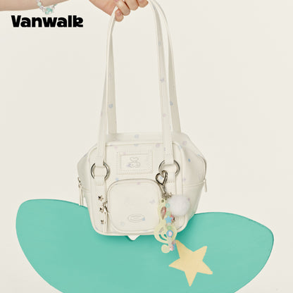 VANWALK afslappet Account-skuldertaske med håndtag V2918
