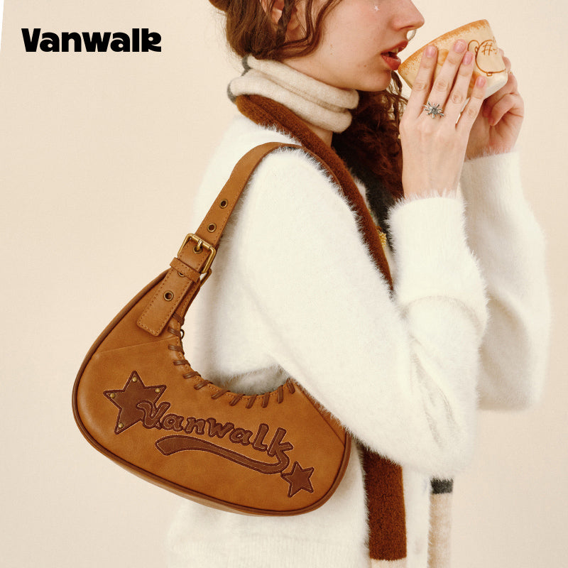 VANWALK Pinecone Tribe-serien-original skuldertaske og håndtaske V2985