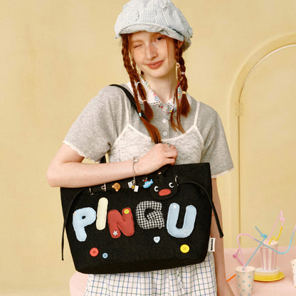VANWALK Sød Pingu-samarbejdsserie skuldertaske håndtaske v2939