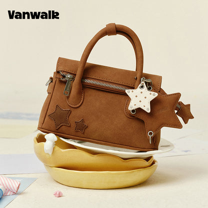 VANWALK Gulugulu-serien-original mini-skuldertaske med stjerneudskæring og PU-håndtaske V3051