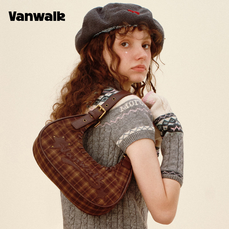 VANWALK Pinecone Tribe-serien-original skuldertaske og håndtaske V2985