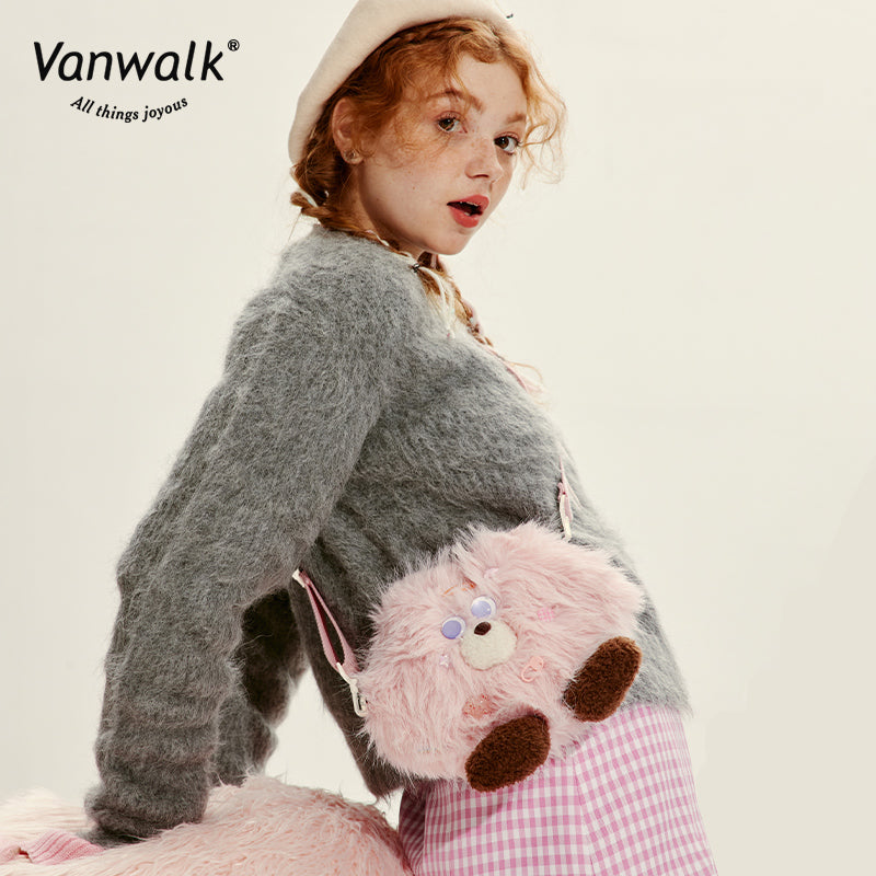 Vanwalk moderigtig crossbodytaske med Mao Monster-design V2717