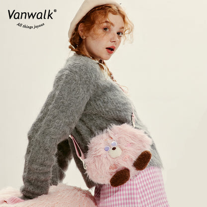 Vanwalk moderigtig crossbodytaske med Mao Monster-design V2717