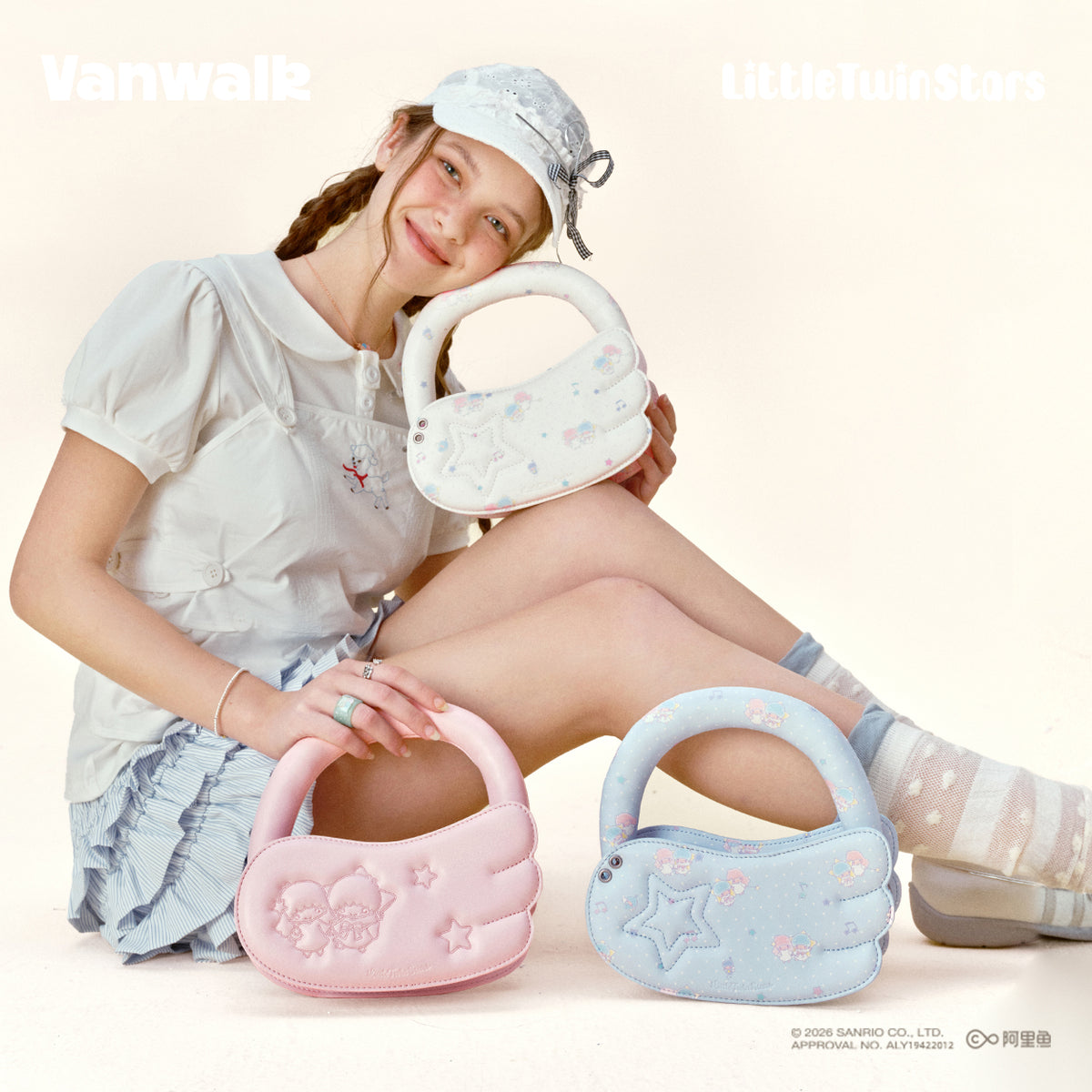 VANWALK sødt design Sanrio-samarbejde-skuldertaske V3057