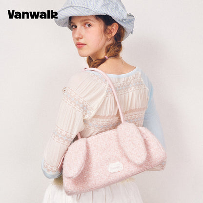 VANWALK COCOA PIE-serien, klassisk originaldesign, plys-kanintaske til skulderen V3095