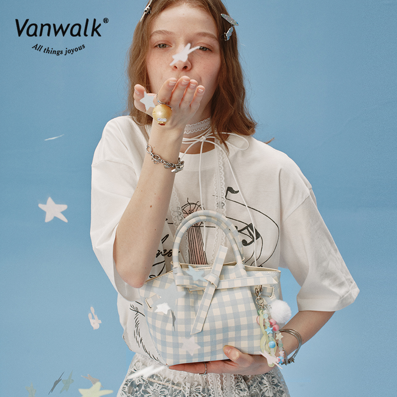 Vanwalk håndholdt grøntsagskurvstaske med Happy Band-design V2907