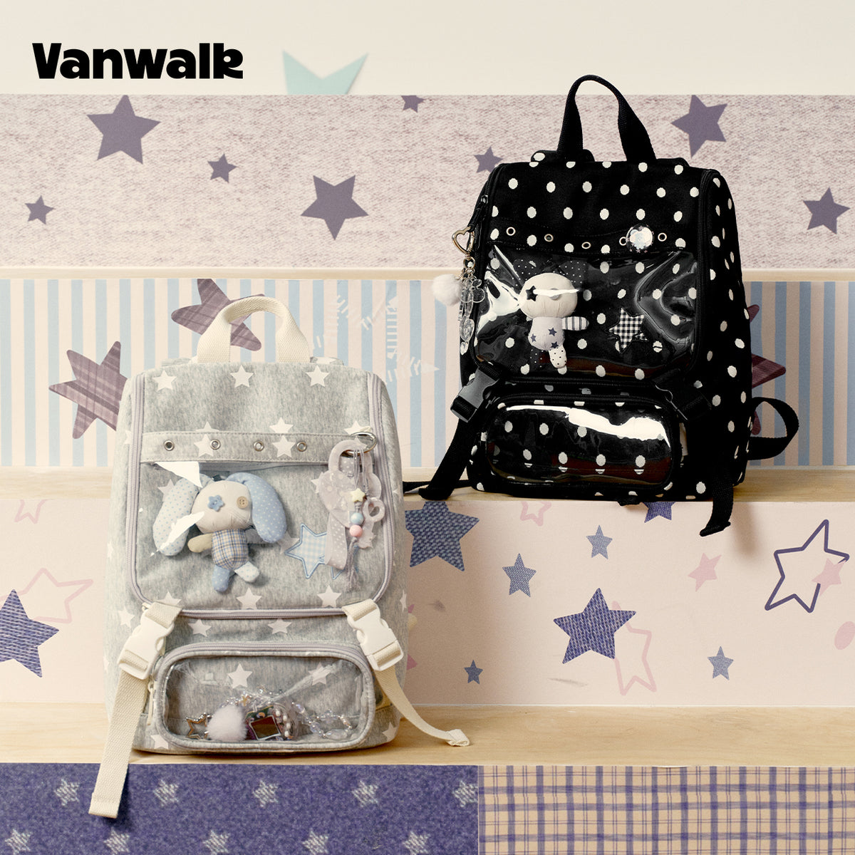 Vanwalk Rygsæk med flere lommer fra January Lucky Pony-serien v3007