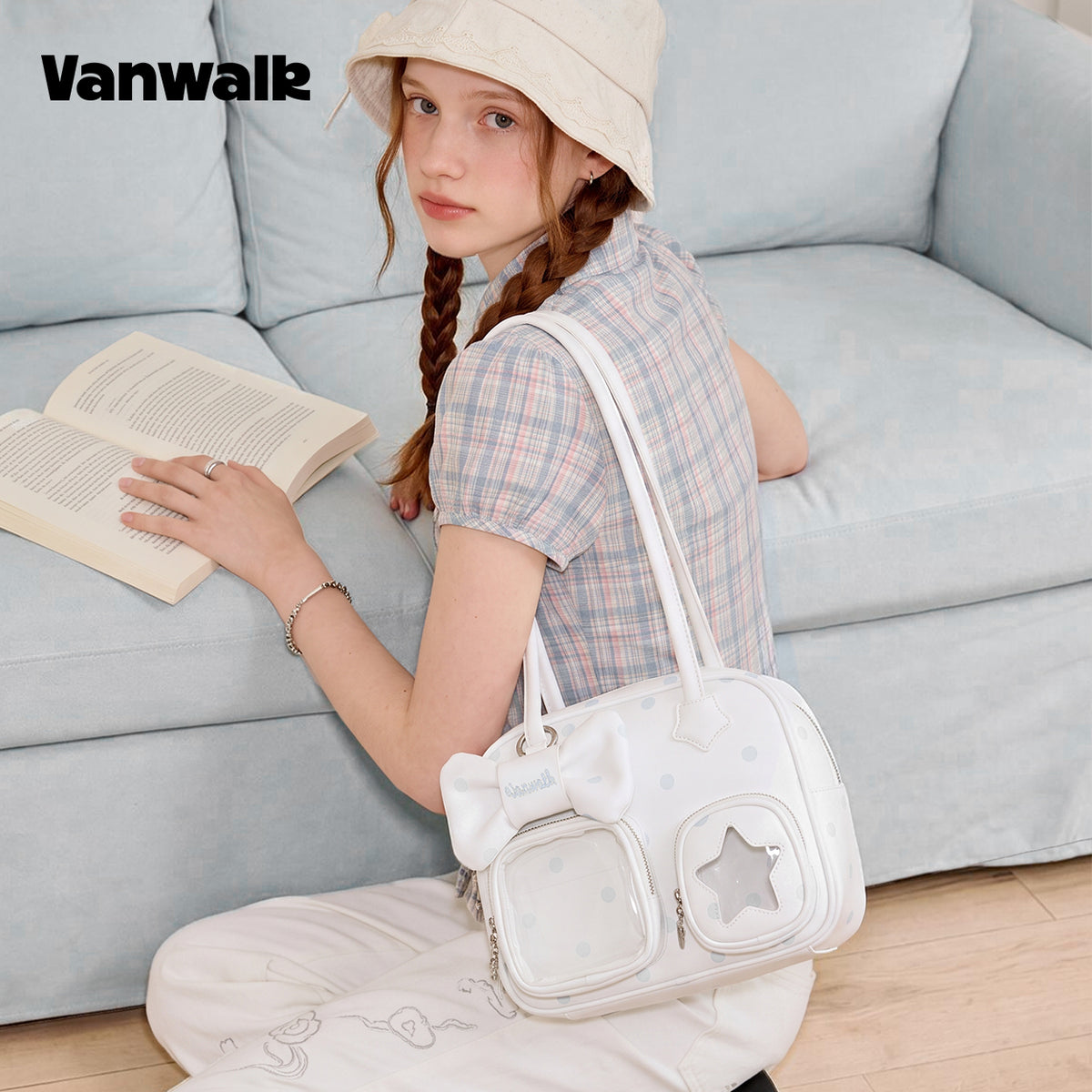 VANWALK COCOA PIE-seriens originale skuldertasker med flere lommer V3086