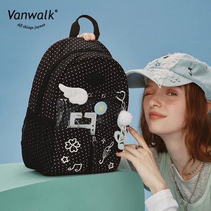 Vanwalk rygsæk med flere lommer og Happy Band-design V2901
