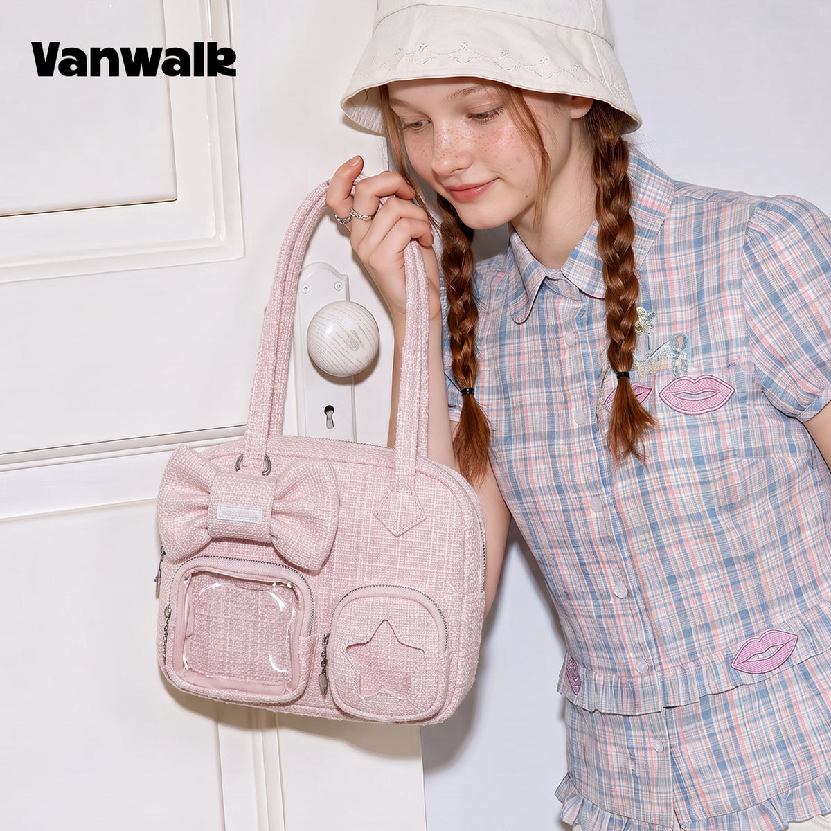 VANWALK COCOA PIE-seriens originale skuldertasker med flere lommer V3086