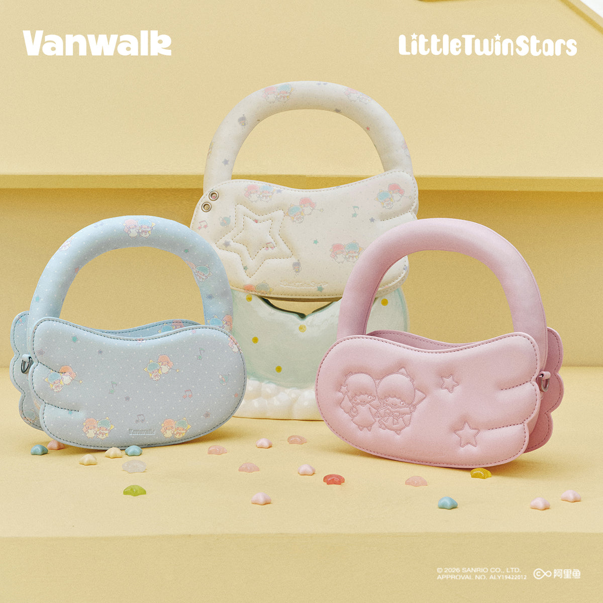 VANWALK sødt design Sanrio-samarbejde-skuldertaske V3057