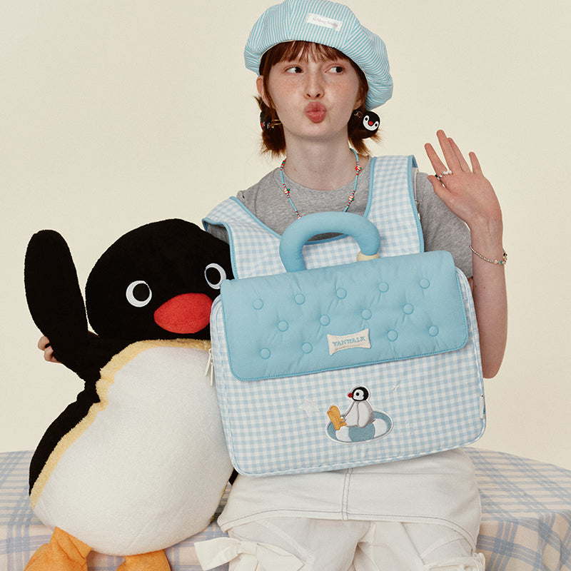 VANWALK Sød Pingu-samarbejdsserie Laptop-/håndtaske v2940