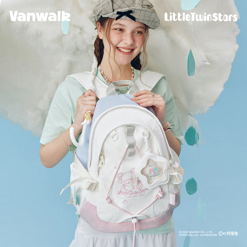 VANWALK Little Twin Stars Sanrio-samarbejdsrygsæk V3074