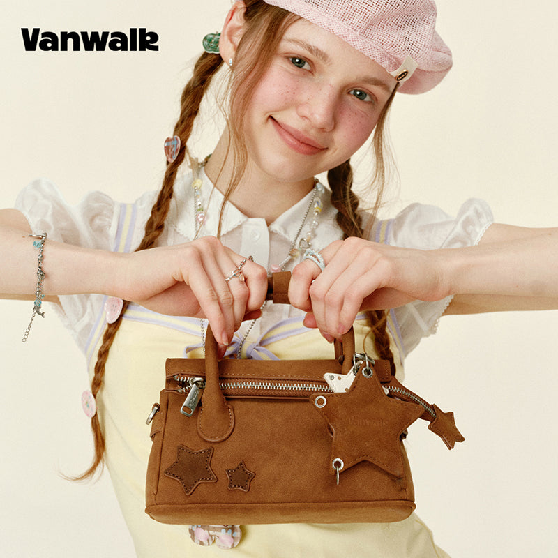 VANWALK Gulugulu-serien-original mini-skuldertaske med stjerneudskæring og PU-håndtaske V3051