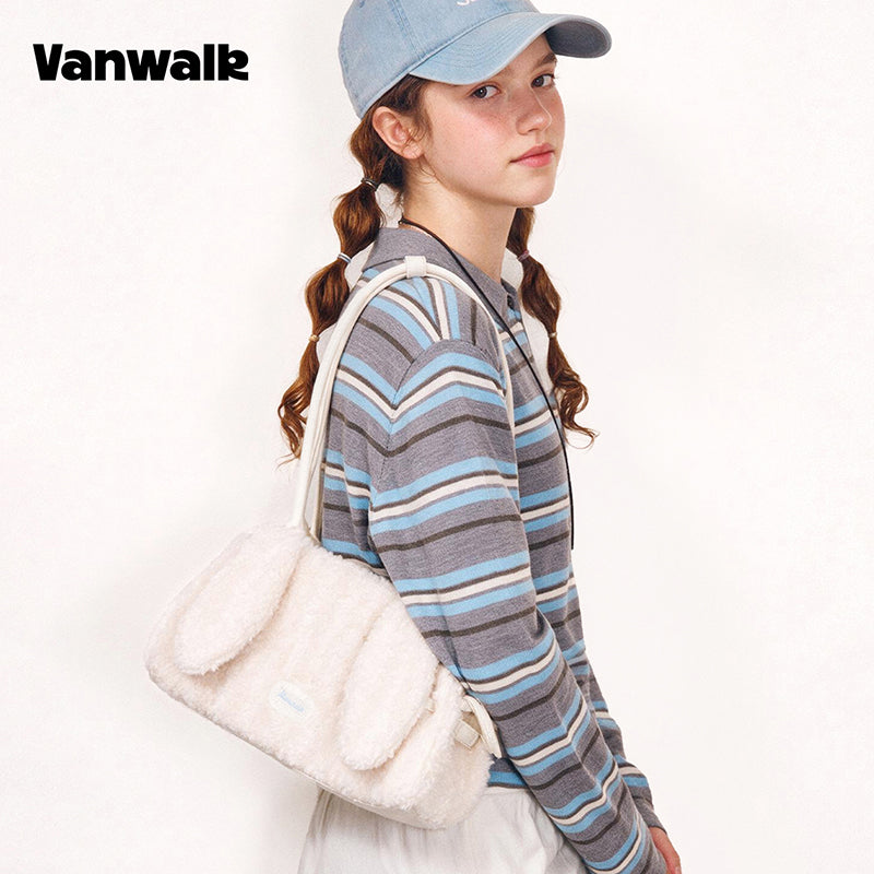 VANWALK COCOA PIE-serien, klassisk originaldesign, plys-kanintaske til skulderen V3095