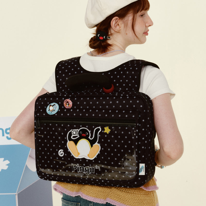 VANWALK Sød Pingu-samarbejdsserie Laptop-/håndtaske v2940