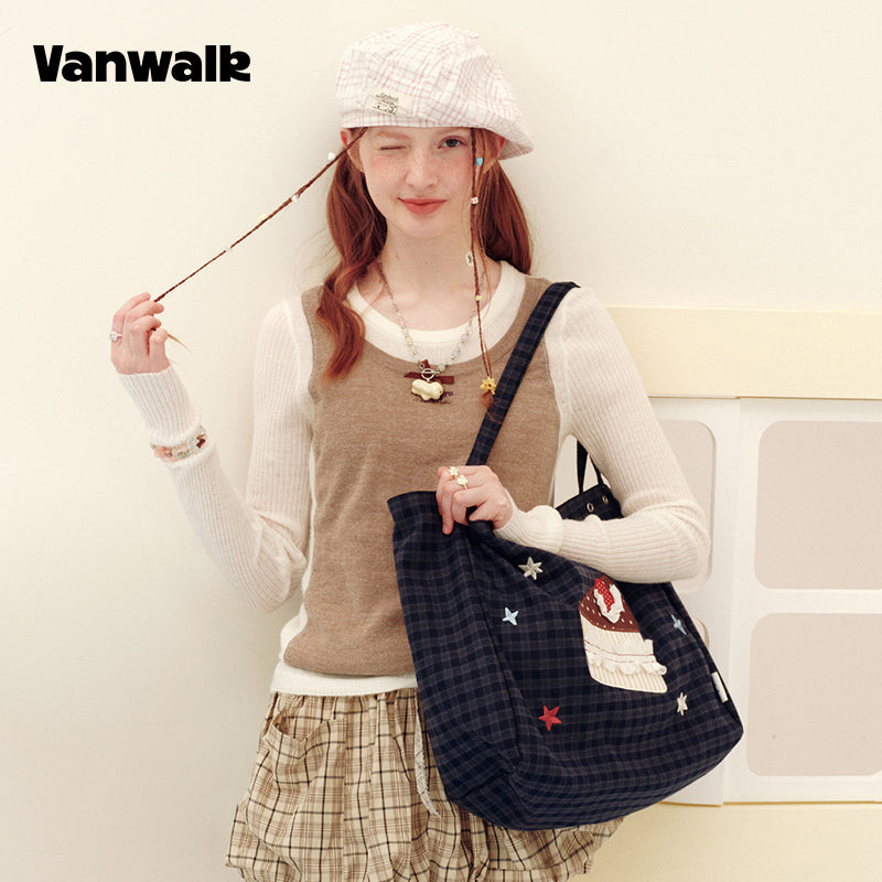 Vanwalk Skuldertaske med stor kapacitet fra Planner House-serien v3018