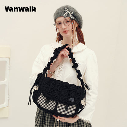 VANWALK Journal House-serien-original skuldertaske og håndtaske V3021