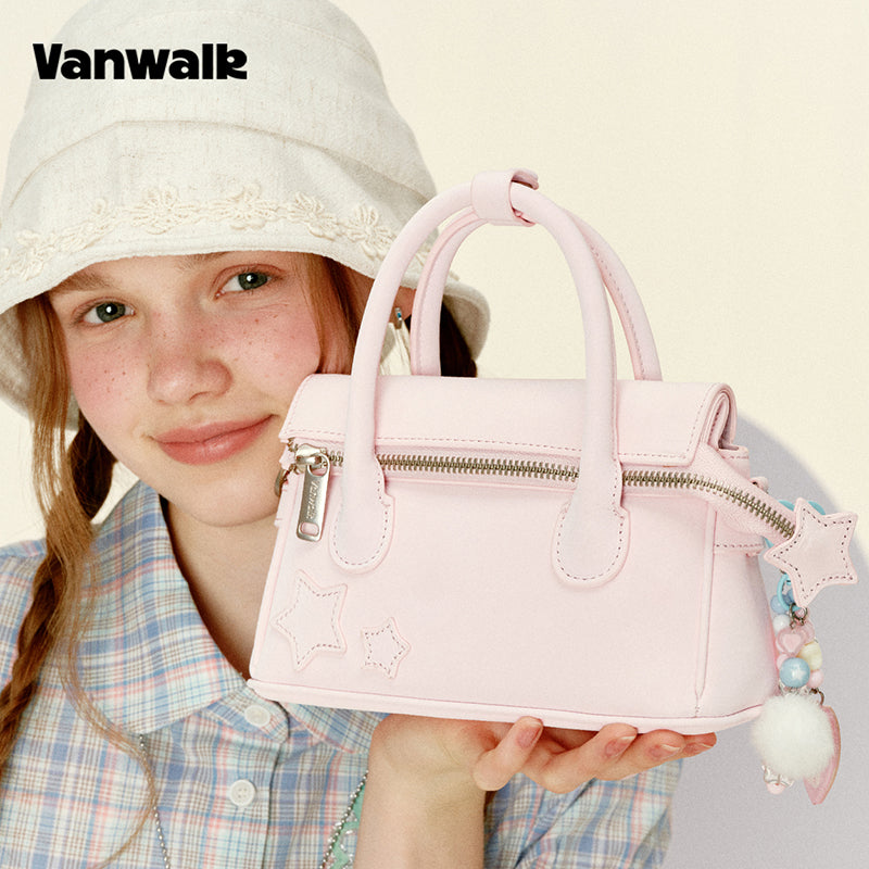 VANWALK Gulugulu-serien-original mini-skuldertaske med stjerneudskæring og PU-håndtaske V3051