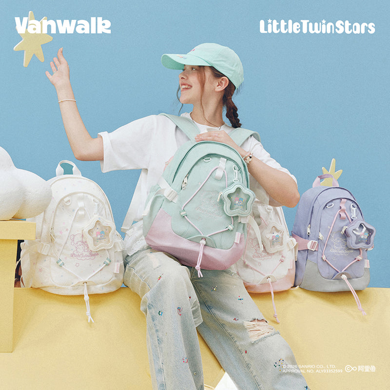VANWALK Little Twin Stars Sanrio-samarbejdsrygsæk V3074