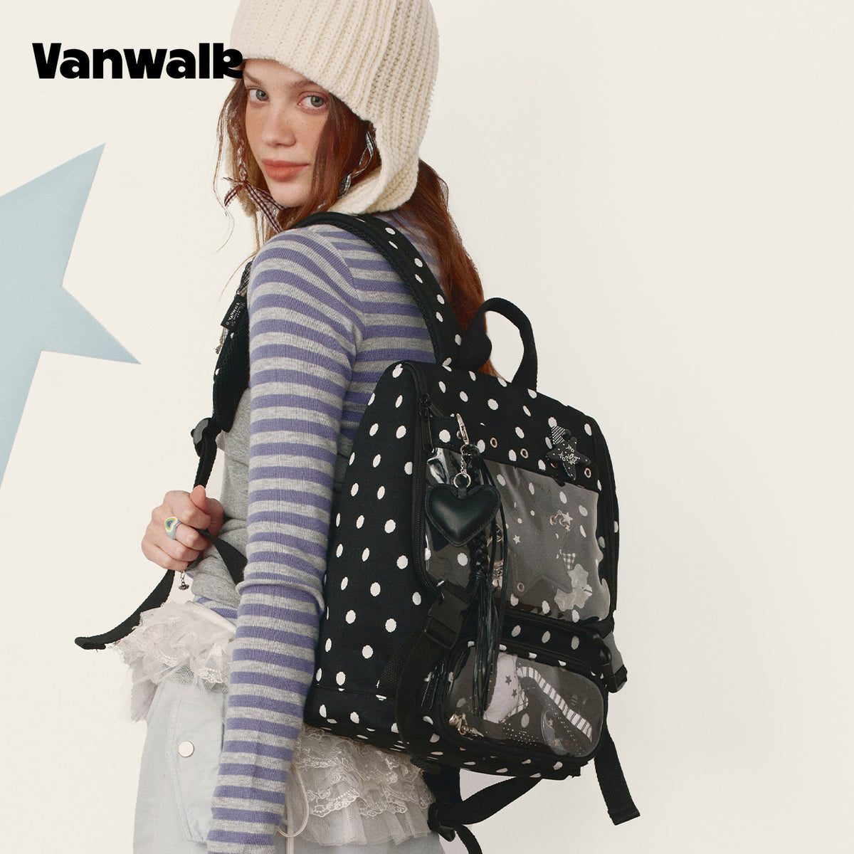 Vanwalk Rygsæk med flere lommer fra January Lucky Pony-serien v3007