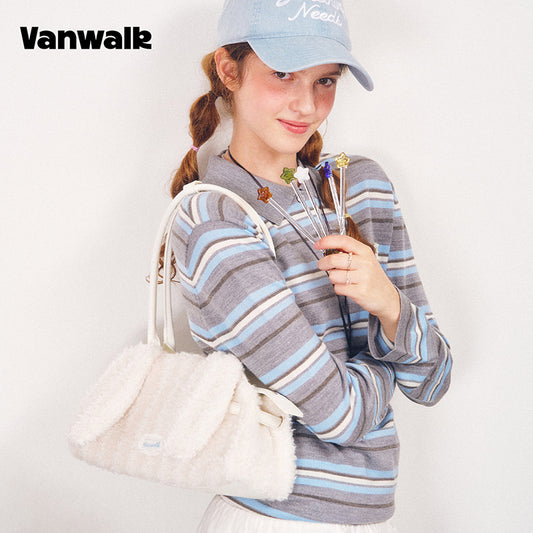 VANWALK COCOA PIE-serien, klassisk originaldesign, plys-kanintaske til skulderen V3095