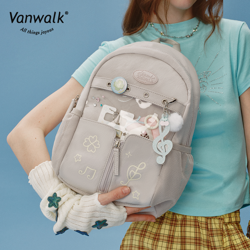 Vanwalk rygsæk med flere lommer og Happy Band-design V2901