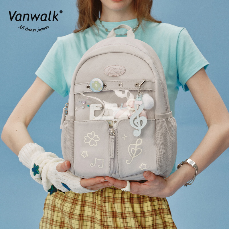 Vanwalk rygsæk med flere lommer og Happy Band-design V2901