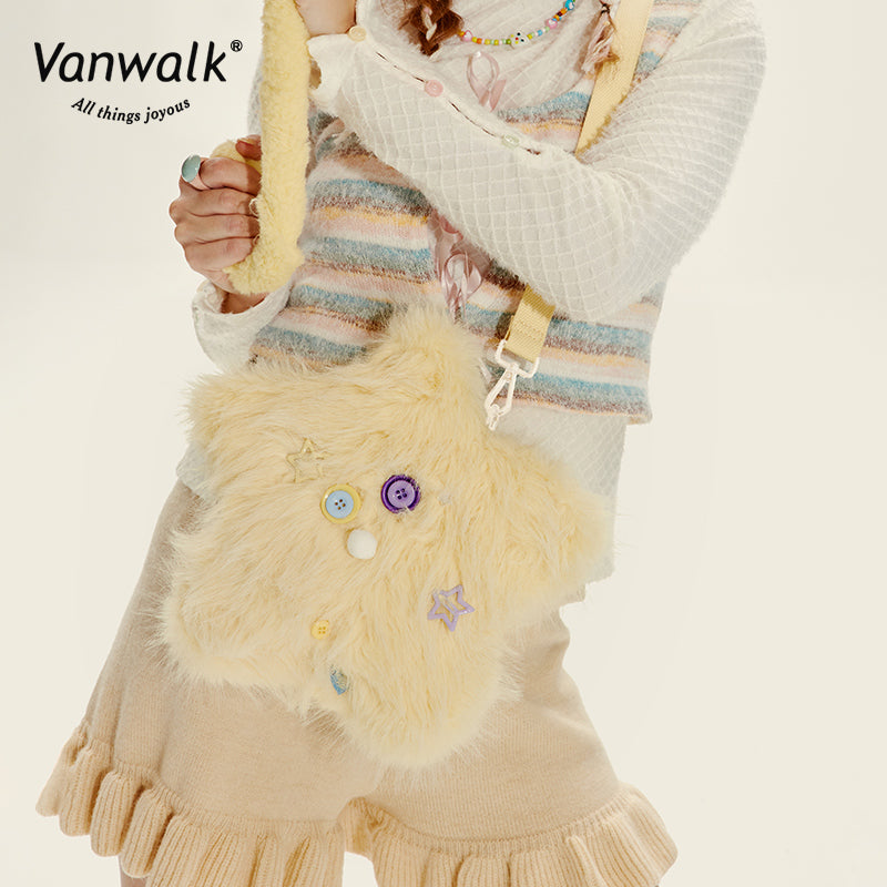 Vanwalk moderigtig crossbodytaske med Mao Monster-design V2717