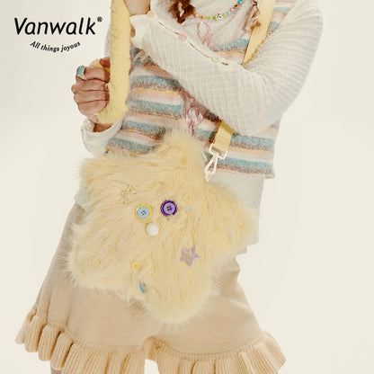 Vanwalk moderigtig crossbodytaske med Mao Monster-design V2717