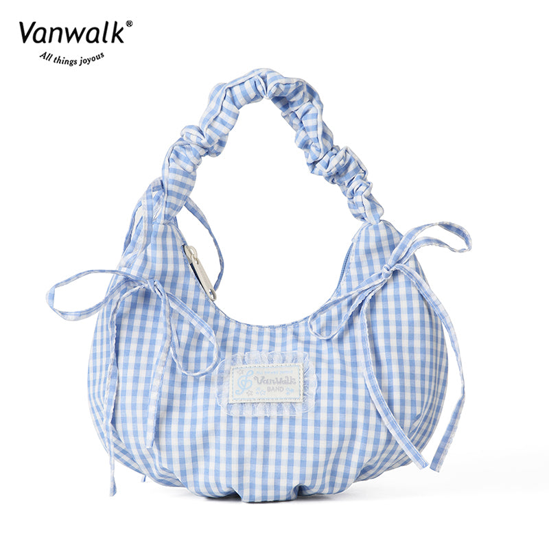 Vanwalk rummelig skuldertaske med Happy Band-design V2903