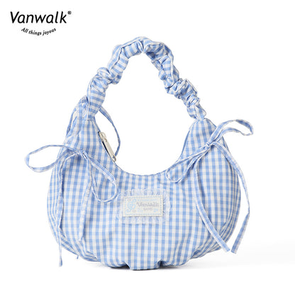 Vanwalk rummelig skuldertaske med Happy Band-design V2903