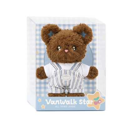 Vanwalk sød bamse- og kaninplys-taskepynt K640