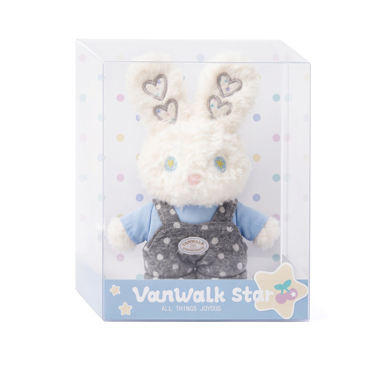 Vanwalk sød bamse- og kaninplys-taskepynt K640