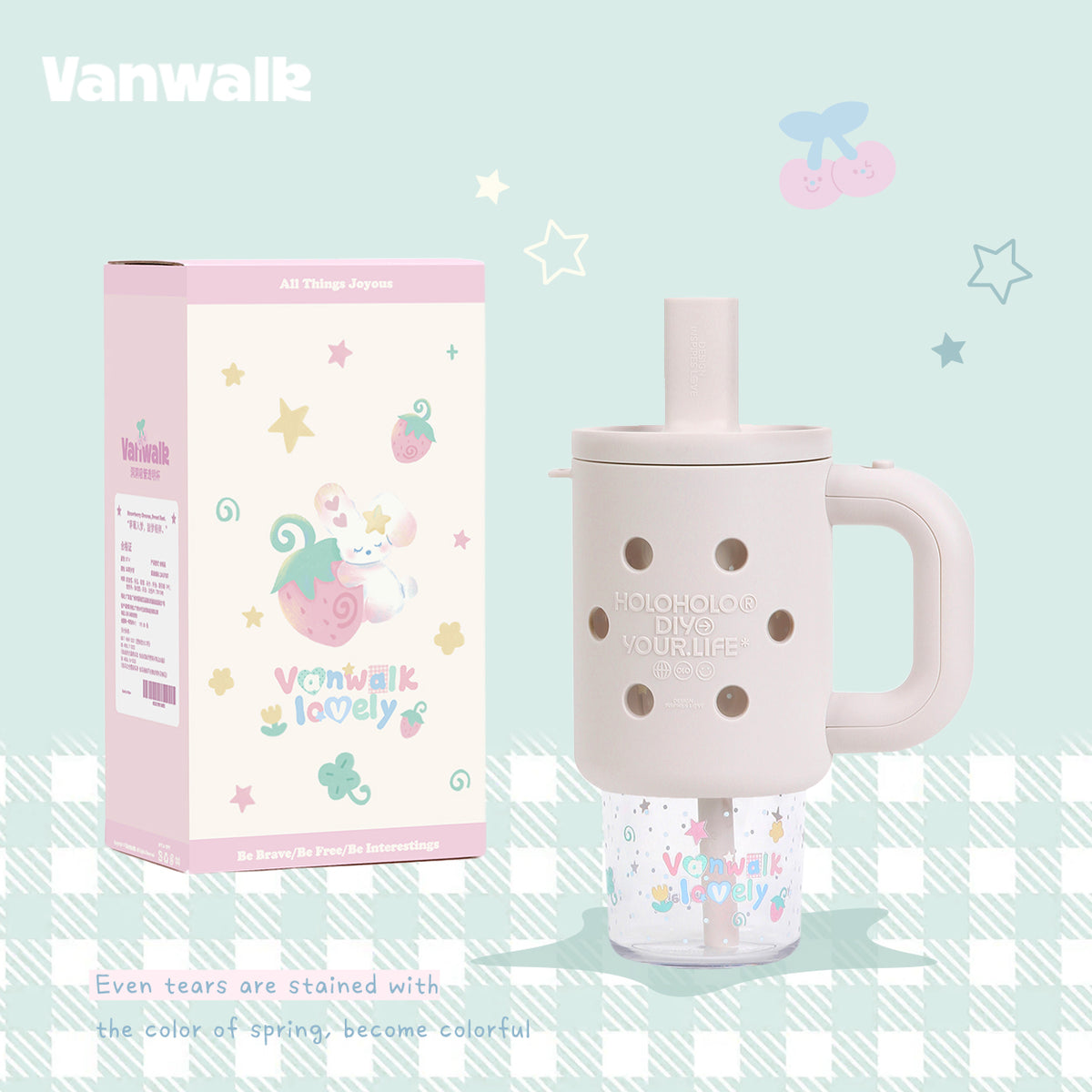 Vanwalk Cocoapie-serien, sød vandflaske på 800ml k714