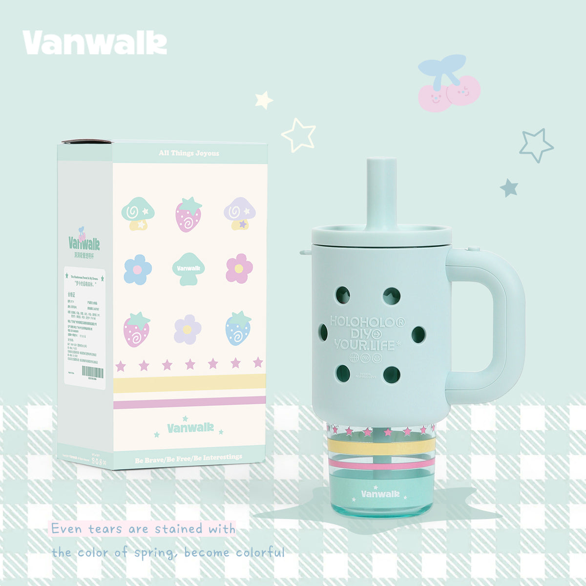 Vanwalk Cocoapie-serien, sød vandflaske på 800ml k714