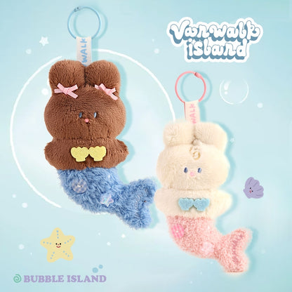 Vanwalk Bubble Island Niche Rabbit Mermaid-plushvedhæng til taske K522